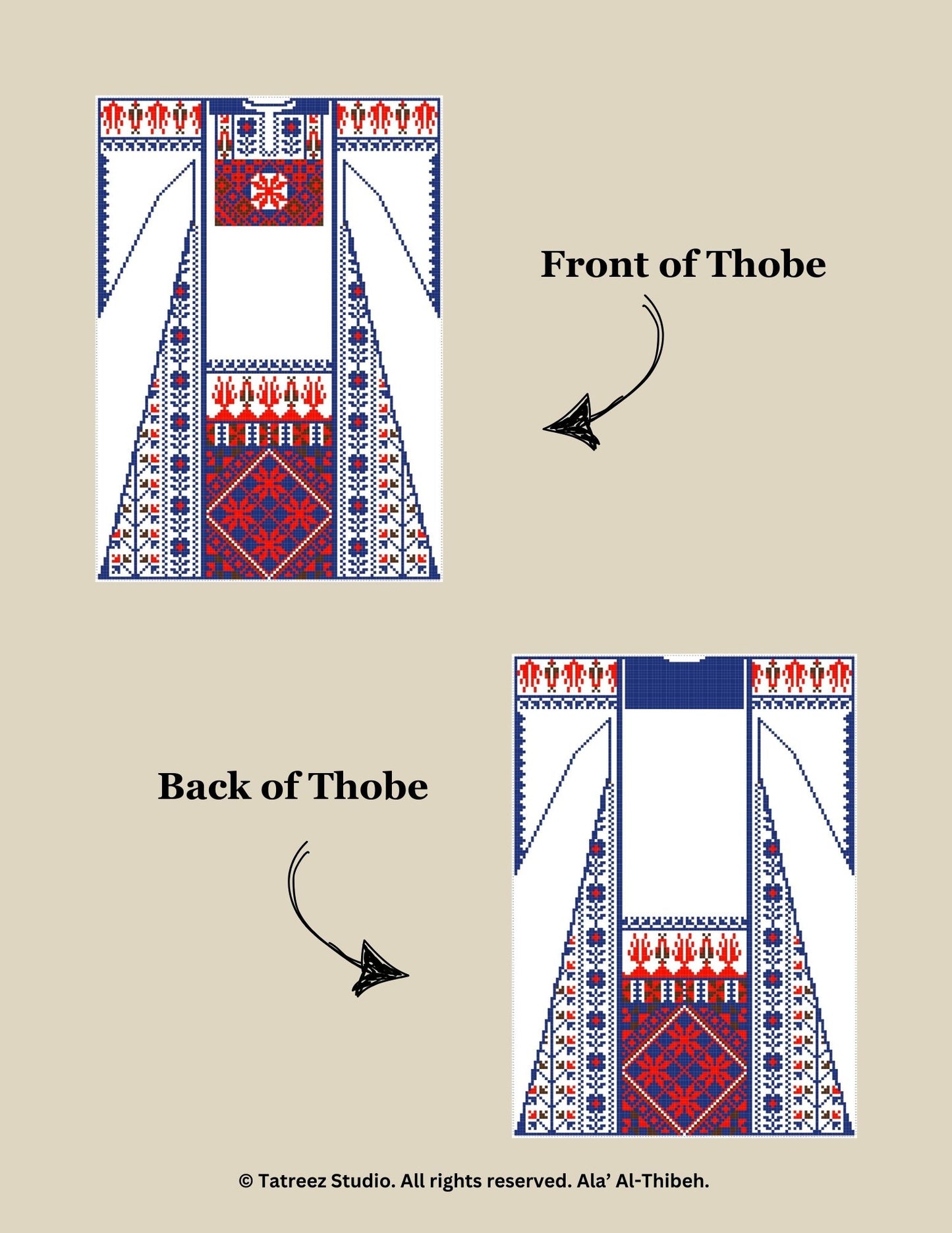 Bir Al-Saba' Thobe Pattern
